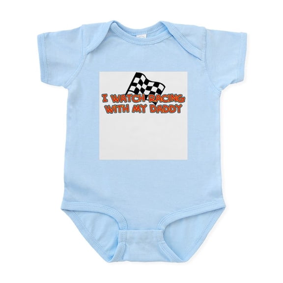 CafePress - 24 Racing Daddy Infant Bodysuit - Baby Light Bodysuit, Size Newborn - 24 Months