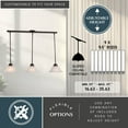 thumbnail image 4 of Da Vinci 3L Bronze Linear Chandelier Island Pendant Light Fixture, 4 of 10