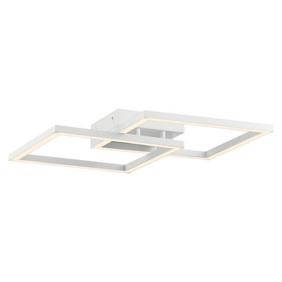 Access Lighting 63966LEDD-WH-ACR Plafonnier Convertible à LED Carrée de 19 Pouces, Blanc