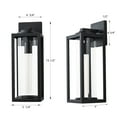 thumbnail image 6 of C Cattleya 2-Pack Matte Black Outdoor Wall Light with Cylinder Clear Glass Shade, 6 of 6