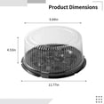 thumbnail image 4 of Disposable Cake Containers with Lids - 20 Pack Plastic Cake Containers for 10" Birthday Cakes - Secure, Spill-Proof Design for Celebrations and Party, Ideal for Round Cakes, 4 of 5