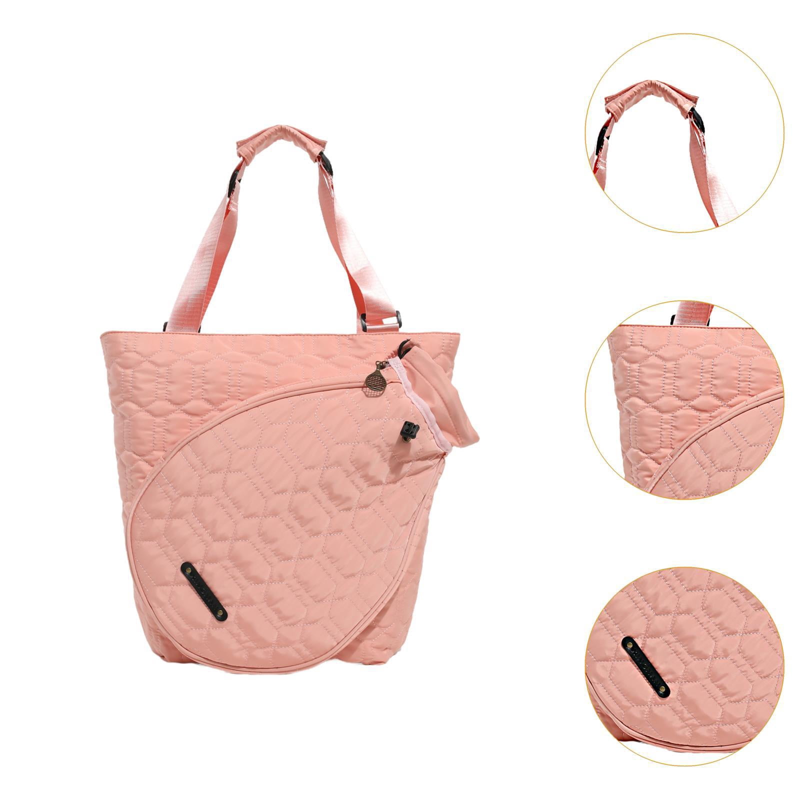 GARENDE Tennis Tote Bag Carrying Bag Pickleball Racket Bag Women Men Players Handbag Pink Red