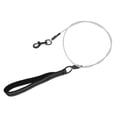thumbnail image 1 of OULII 1 Pce Laisse pour Chien Noire avec Chaîne en Fil d'Acier et Nylon pour Marche et Randonnée, 1 of 8
