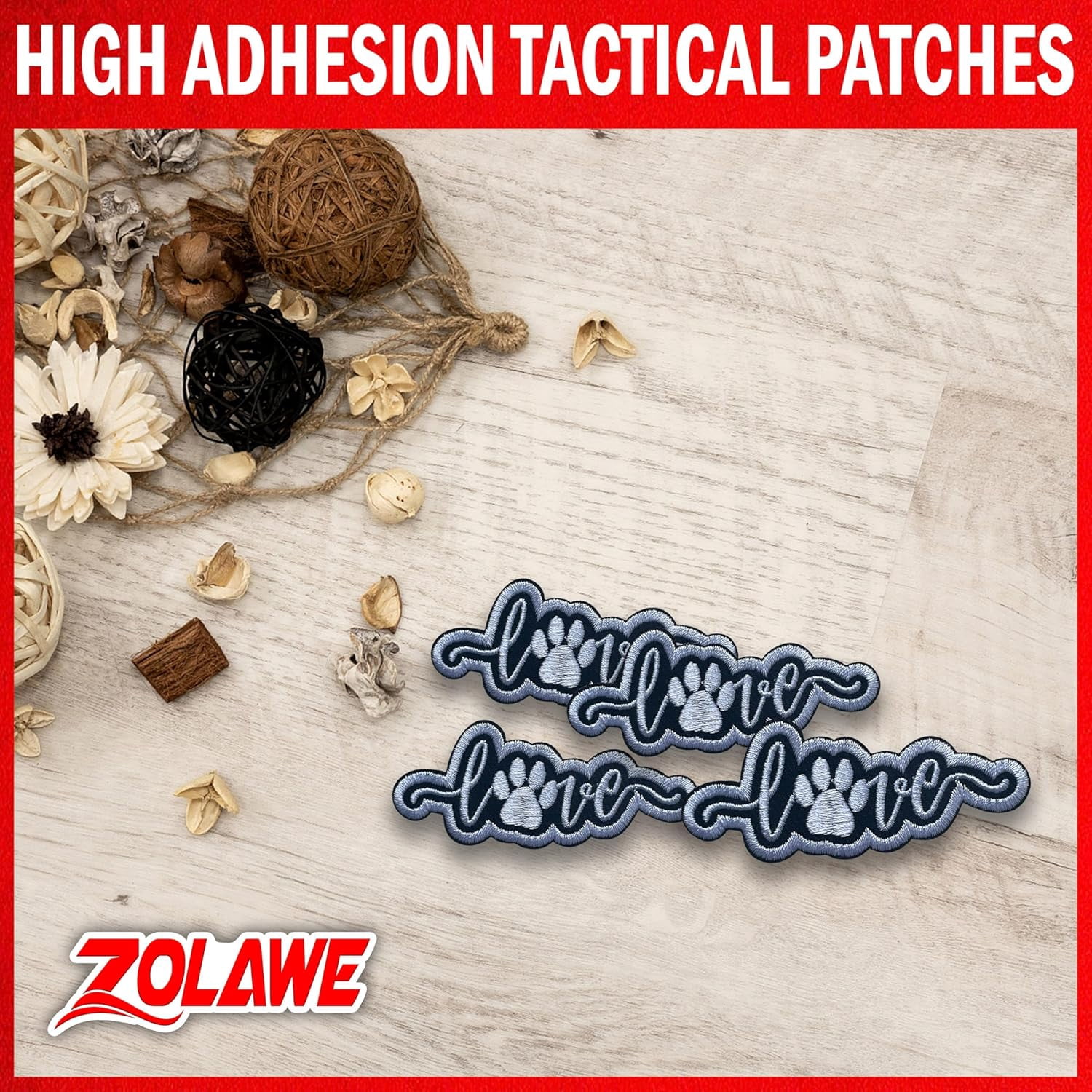Pet Love Patch, 3 Inches Sew On Iron On Patches Embroidery Patches for Clothes Backpacks Hats Jeans Bags, Paw Print Pets Embroidered Patches, Cute Patches, DIY Iron On Patch for Pet Lovers