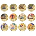 thumbnail image 3 of Moneda de oro bañada en oro de Dragon Ball, Son Goku, Vegeta, monedas conmemorativas, colección de periféricos de anime clásicos para niños, juguetes de recuerdo, 3 of 6