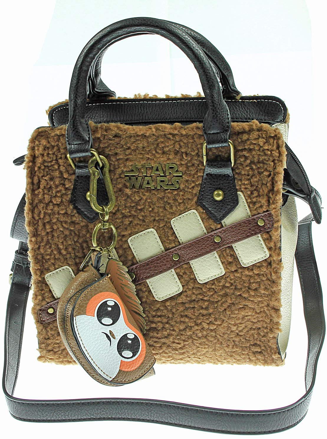 Star Wars Episode 8 The Last Jedi Chewbacca and Porg Mini Brief Handbag Purse 