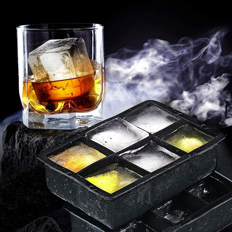 Whiskey Ice Cube Maker Tray Mould 6 Girds Silicone Square Ice Mold
