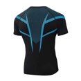thumbnail image 6 of KLHDSF Men's Athletic Short Sleeve Compression Shirts Stretch Performance T-Shirt Running Workout Tops Quick Dry Base Layer Blue XL, 6 of 7