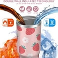 thumbnail image 4 of 1pc strawberry 30oz Tumbler with Straw & Handle - Insulated Stainless Steel Cup | Holiday Gift for Man Women (Christmas, Valentine's, Birthday), 4 of 7