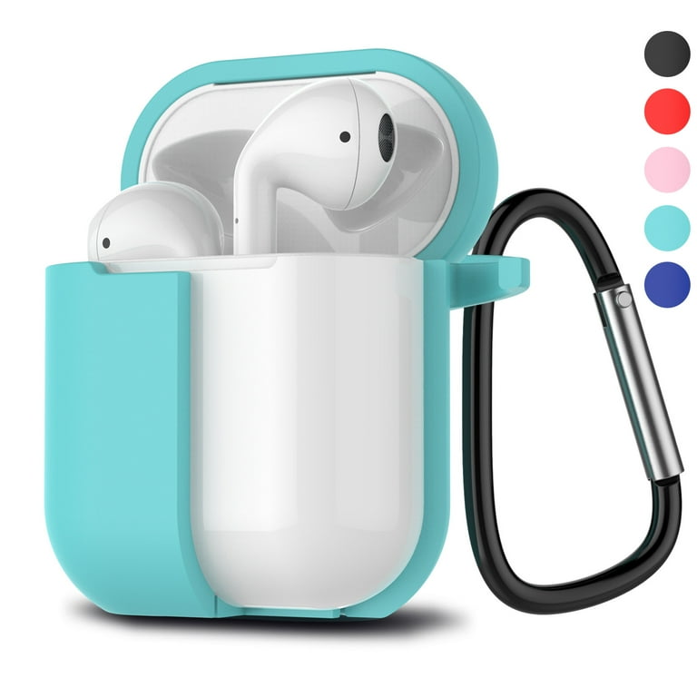 Airpods Case No Keychain,AirPods Case Cover,Full Protective Silicone  AirPods Accessories Skin Cover,Compatible with Airpods 1 & 2 Case,Front LED