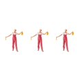 thumbnail image 3 of Wweixi 1/87 Diorama Graffiti Figure Characters Resin People Train Layout Pink 3Set, 3 of 6