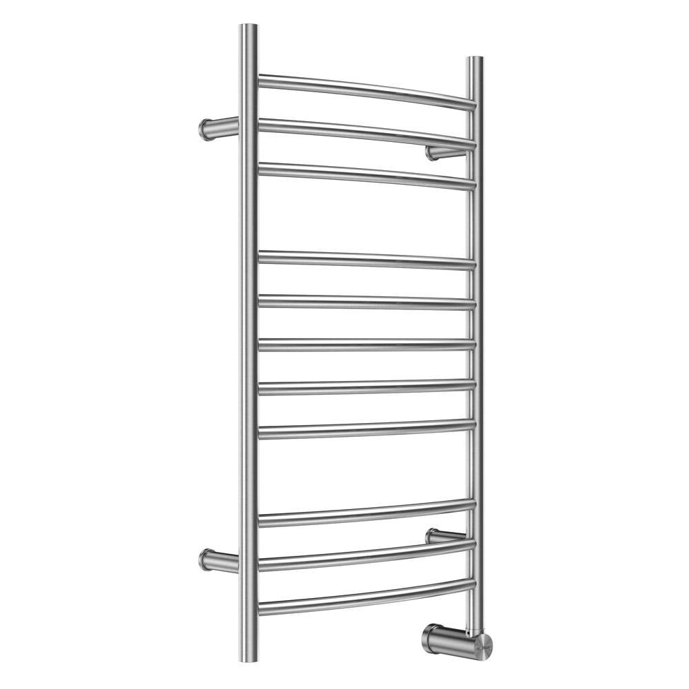 W336 11-Bar Wall Mounted Electric Towel Warmer in Stainless Steel ...