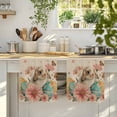 thumbnail image 4 of Easter Bunny Kitchen Towels Set of 3, Eggs Vintage Pink Daisy Spring Floral Butterfly Absorbent Dish Towels for Kitchen, Microfiber Hand Towel, Quick Drying Tea Towel for Cleaning Dishcloths, 4 of 7