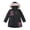 Black, variant on Hooded Jacket Coat Gift for Girls Girls Winter Coat Water Resistant for Kids Long Parka Warm Hooded Puffer Jacket Save Big