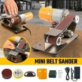 thumbnail image 2 of 3-In-1 Mini Belt Sander 15° Knife Sharpener - Electric Bench Grinder Buffer Polisher, 7-Speed (4000-9000rpm) Forward/Reverse, All-Copper Motor & Anti-Vibration Design for Metal Wood DIY Handcraft, 2 of 12