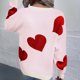 thumbnail image 4 of Pntutb Suéter de cuello redondo para mujer Suéter suelto de manga larga de otoño e invierno Amor Tops de ocio Pntutb Pntutb-1235, 4 of 8