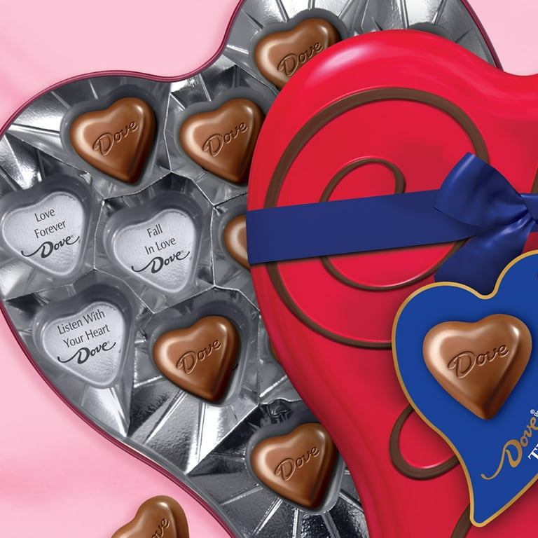 DOVE Chocolate, Milk Chocolate Truffle Hearts, 5.82 oz Heart Tin