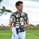 thumbnail image 3 of Balery Black White Spooky Ghosts Camisa Polo de Hombre con Estampado, de Manga Corta y Tejido Medio, Camisa Tipo Golf Polo-Medium, 3 of 6