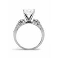 thumbnail image 2 of PalmBeach Jewelry 2.42 TCW Princess-Cut Cubic Zirconia 10k White Gold Engagement Anniversary Ring, 2 of 5