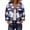 49-Royal Blue, variant on Flannels for Women Cropped Shacket Jacket Fashion Plaid Fall Coat XL