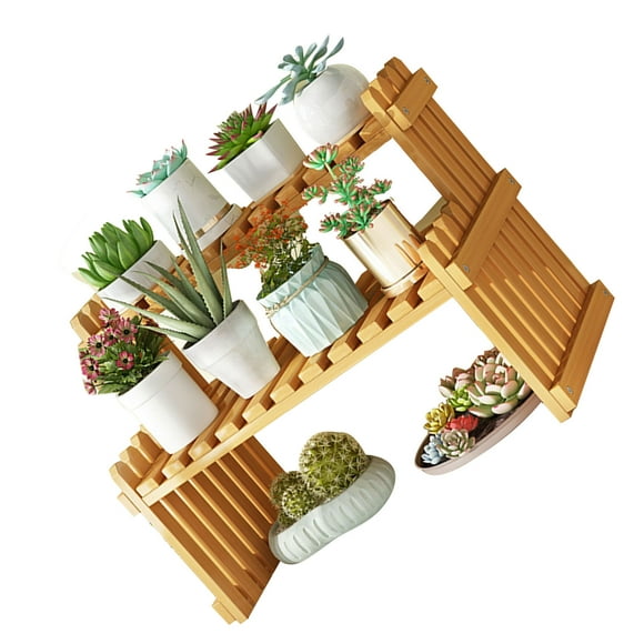 Bamboo Plant Stand Shelf,Table Top Bamboo Plant Table Top Bamboo Plant Stand Desktop Flower Rack True to Its Promise