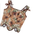 thumbnail image 4 of Women's Renaissance Floral Overbust Corset Lace Up Front Bustier Corset with Zipper Coffee M, 4 of 5