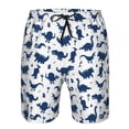 thumbnail image 4 of Kdxio Cute Cartoon Dinosaur Pattern Mens Casual Shorts - Drawstring Summer Beach Sports Shorts for Men, 4 of 9