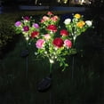 thumbnail image 3 of Luces de flores Wosthever con energía solar de Acero inoxidable decorativas para césped al aire libre naranja amarillo, 3 of 6