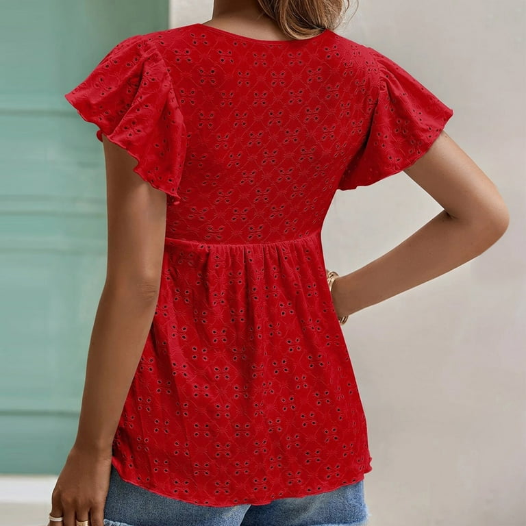 chinese dress ladies Handmade Shrink Pleated Embroidery Red Velvet Doll Collar Dress  Petite  Marguerite