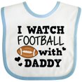 thumbnail image 3 of Inktastic I Watch Football with My Daddy Boys or Girls Baby Bib, 3 of 4