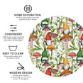 thumbnail image 3 of Lsque Mushrooms Gnomes Pattern 4" Drink Coasters Set of 4, PVC Leather Absorbent Coasters, Table Coaster Set Decorative Coffee Cup Coasters Housewarming Gift -Round Shape, 3 of 6
