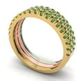 thumbnail image 2 of 1 ct Brilliant Round Cut Natural Peridot 18K White/Rose/Yellow Gold Stackable Band SZ 7.5, 2 of 6