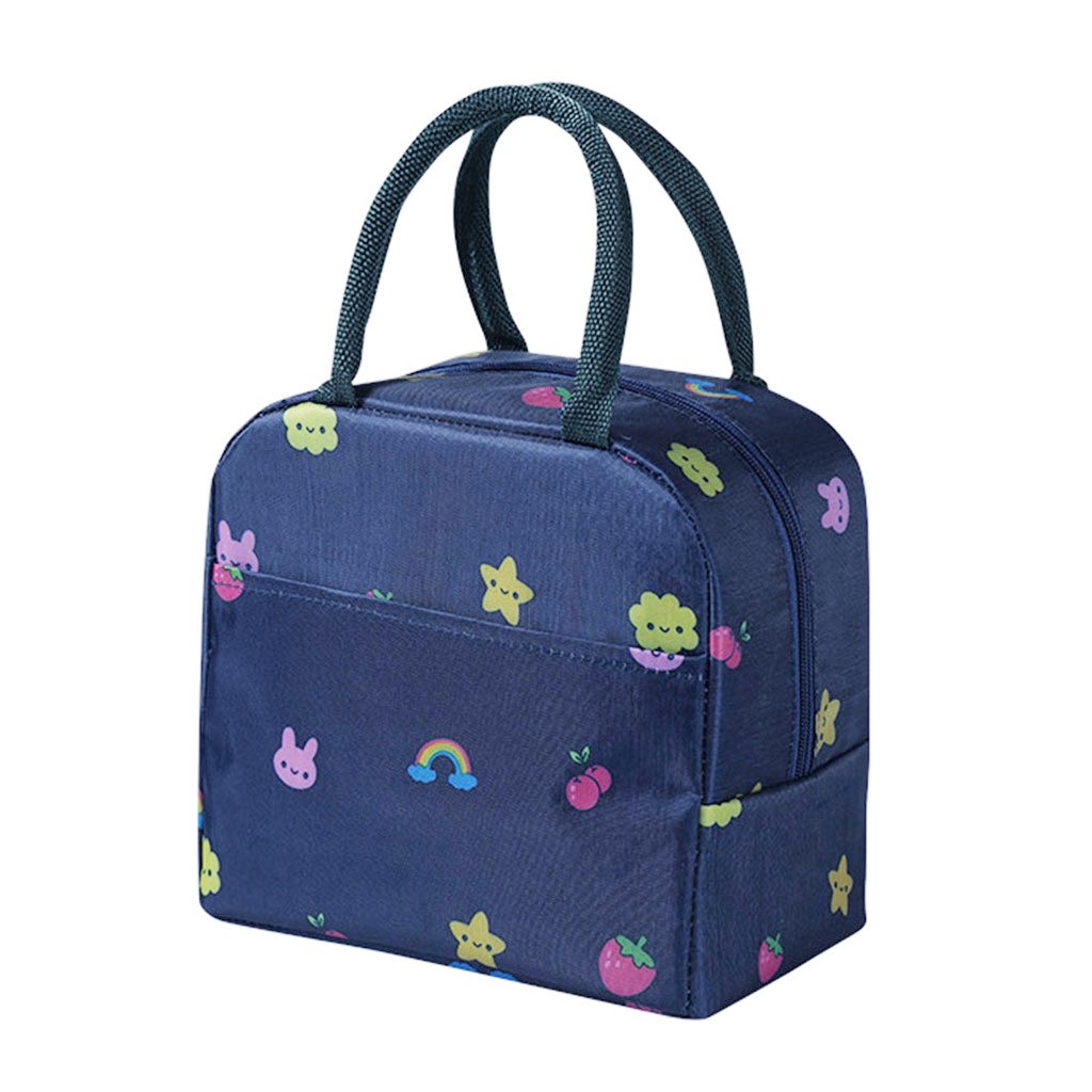 Yubnlvae Lunch Bag Insulated Picnic Bag Thermal Cartoon Cold Portable