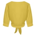 thumbnail image 6 of FNFYFH Womens Half Sleeve Shrug Sheer Mesh Bolero Tie Front Cropped Cardigan, 6 of 10