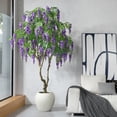 thumbnail image 6 of 8ft Artificial Flower Tree with 18 inch White Planter, Tall Fake Matthiola incana Trees for Indoor, Faux Tree with Matthiola incana, Large Flower Plants for Home Decor, 6 of 8