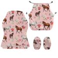 thumbnail image 2 of SCRAWLGOD Horse Floral Print Gaming Chair Cover with Armrest Covers Stretch Non Slip Furniture Protector Washable Anti Dust Gamer Chair Slipcover, 2 of 9