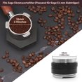 thumbnail image 2 of Distribuidor de café y tamper Herramienta niveladora de café 2 en 1 de cabezal doble de 53 mm Herramienta de distribución de espresso y tamper Se adapta a portafiltros de salvia de 54 mm Barista Expre JFHHH pequeña, 2 of 5
