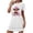 White, variant on Nightgowns for Women Oversized Fashion Short Nightgown Chest Print Short Sleeve Nightdress