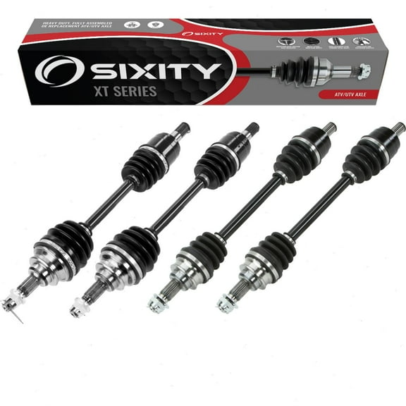 4 pc Sixity XT Front Rear Left Right Axle compatible with Honda TRX650 Rincon 2005-2006 - 4X4