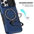 thumbnail image 6 of Dteck Magnetic Case for iPhone 14 Pro Max,Shockproof Silicone Case Compatible with MagSafe Slide Lens Protectio Ring Holder Kickstand Cover for iPhone 14 Pro Max,Royalblue, 6 of 10