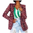 thumbnail image 2 of Women‘s Printing Button Lapel Slim Cardigan Temperament Suit Coat, 2 of 9