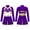 Purple, variant on TiaoBug Girls Halloween Cheerleading Costume Crop Top with Mini Skirt Outfit High School Competition Dance Uniform Red 16