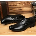 thumbnail image 6 of Tawop Men Dress Shoes Faux Leather Casual Dress Shoes Comfy Business Lace Up Soft Sole Oxfords Black Size:5.5, 6 of 9