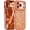 Orange, variant on REQO Case for iPhone 17 Pro Max,Glitter Crystal Diamond Rhinestones Sequin Shiny Bling Sparkly Glossy Luxury Electroplated Case,Aesthetic Cute Full Protection for iPhone 17 Pro Max