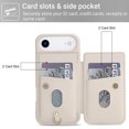 thumbnail image 3 of Tianyeda for iPhone Air Case Leather 6.5 Inch Wallet 4Pcs Card Holder Leather Flip Cover Long/Short Lanyards with Stand White, 3 of 5