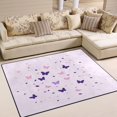 thumbnail image 2 of Pink Butterflies 80''x58'' Extra Large Plush Memory Foam Rug, Soft, Absorbent, Non Slip, 2 of 7