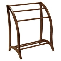 ZRQarq Wood Quilt Rack With 3 Rungs, Antique Walnut (94036)