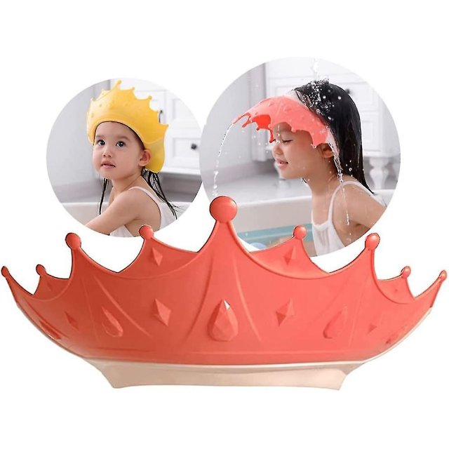 Gorro De Baño Para Bebé,Gorro Para Baby Shower Protege Los Oídos Y Los Ojos De Los Niños Visera Para Baby Shower Gorro Ajustable Protector De Silicona-rosa