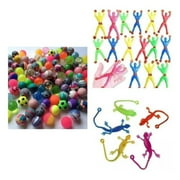 Angle View: Pack Piñata 50 Jumpers + 20 Animals Lizards + 20 Spiderman