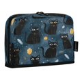 thumbnail image 2 of Standing Pencil Case with Base Large Capacity Stationery Pouch Pen Bag with Zipper for Women Men Black Cats and Mystical Symbols, 2 of 7